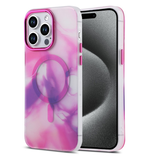 iPhone 15 Pro MagSafe Magnetic Ink Phone Case - Pink Purple