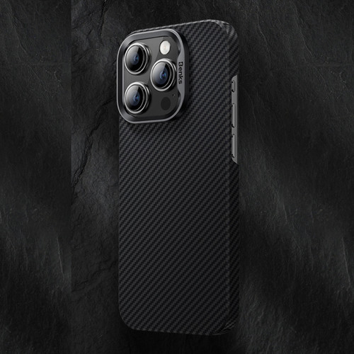 iPhone 15 Pro Benks 600D MagSafe Magnetic Kevlar Carbon Fiber Phone Case - Black