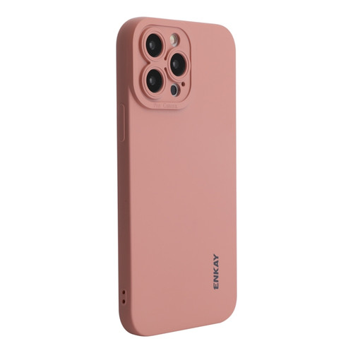 iPhone 15 Pro ENKAY Liquid Silicone Soft Shockproof Phone Case - Pink