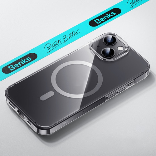 iPhone 15 Benks MagSafe Magnetic PC Phone Case - Transparent