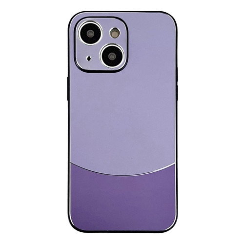 iPhone 15 Shockproof Frosted PC Silicone Frame Phone Case - Purple