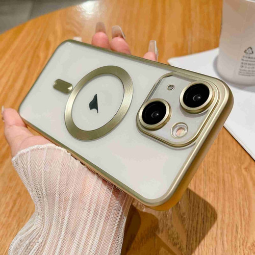 iPhone 15 MagSafe Magnetic Frosted TPU Phone Case - Gold