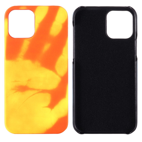 iPhone 15 Thermal Sensor Discoloration Silicone Phone Case - Red Yellow