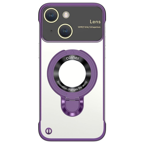 iPhone 15 Frameless MagSafe Magnetic Holder Phone Case - Purple