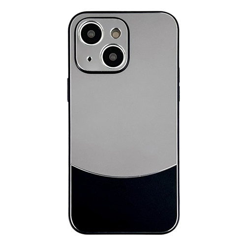 iPhone 15 Plus Shockproof Frosted PC Silicone Frame Phone Case - Black
