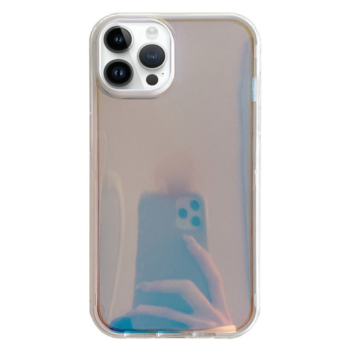 iPhone 15 Pro Max Electroplated Aurora TPU + PC Phone Case - White