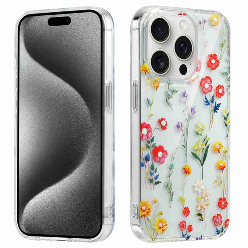 iPhone 15 Pro Electroplated Symphony Phone Case - Miscellaneous Flowers