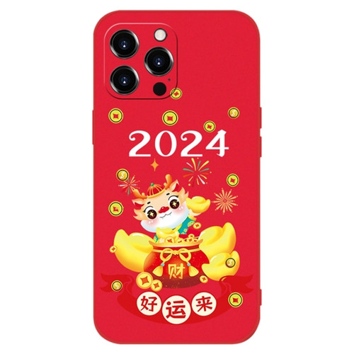 iPhone 15 Pro Max New Year Red Silicone Shockproof Phone Case - Make Money