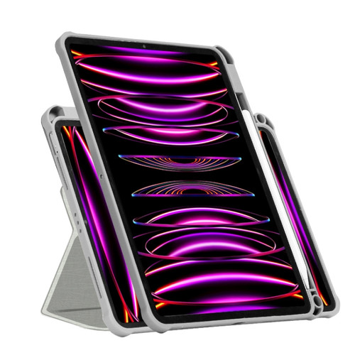 iPad Pro 11 2022 / 2021 / 2020 720 Rotation Magnetic Painted Leather Smart Tablet Case - Smile