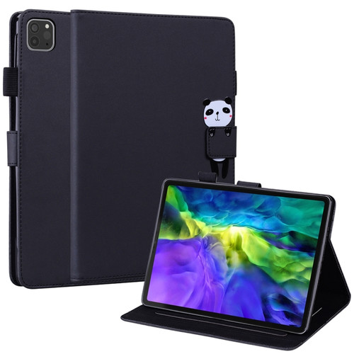 iPad Pro 11 2022 / 2021 / 2020 Cartoon Buckle Leather Smart Tablet Case - Black