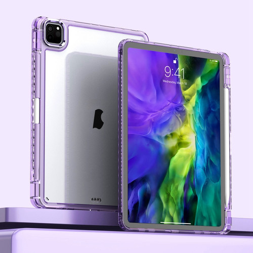 iPad Pro 11 2022 / 2021 / 2020 Clear Acrylic Shockproof Tablet Case - Purple