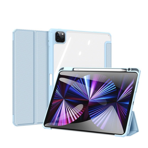 iPad Pro 11 2022 / 2021 / 2020 DUX DUCIS TOBY Series Shockproof PU Leather + PC + TPU Horizontal Flip Tablet Case with Holder & Pen Slot & Sleep / Wake-up Function - Blue