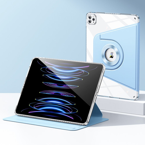 iPad Pro 11 2022 / 2021 / 2020 Magnetic Split Leather Smart Tablet Case - Sky Blue