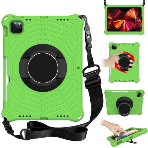 Spider King EVA Protective Tablet Case with Adjustable Shoulder Strap & Holder & Pen Slot iPad Pro 11 inch 2021 & 2020 & 2018 / Air 2020 / Air 2022 10.9 - Green