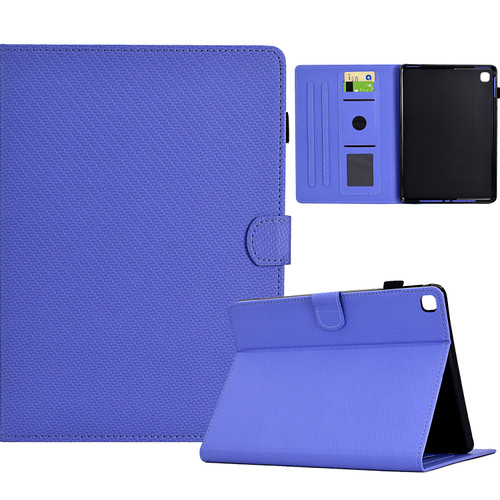 iPad 10.2 2020 / 2019 Solid Color Fiber Texture Smart Tablet Leather Case - Purple