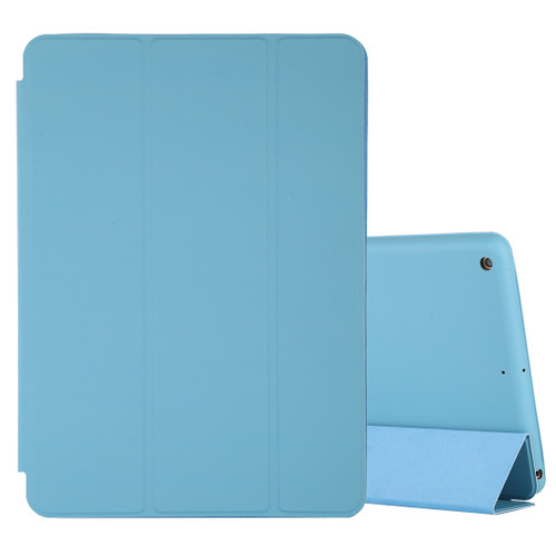 iPad 10.2 Horizontal Flip Smart Leather Case with Three-folding Holder - Sky Blue