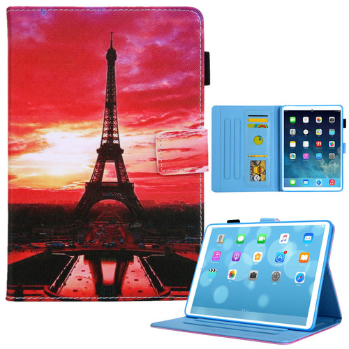 iPad 10th Gen 10.9 2022 Colored Drawing Leather Smart Tablet Case - Evening Tower