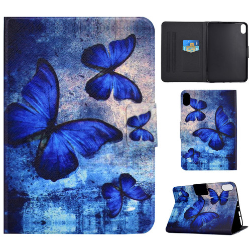 iPad 10th Gen 10.9 2022 Electric Pressed Colored Drawing Smart Leather Tablet Case - Retro Butterfly