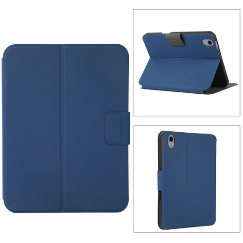 iPad 10th Gen 10.9 2022 Magnetic Buckle Leather Tablet Case - Navy Blue