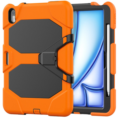 iPad Air 11 2024 Colorful Silicone Heavy Duty Hybrid PC Tablet Case - Orange