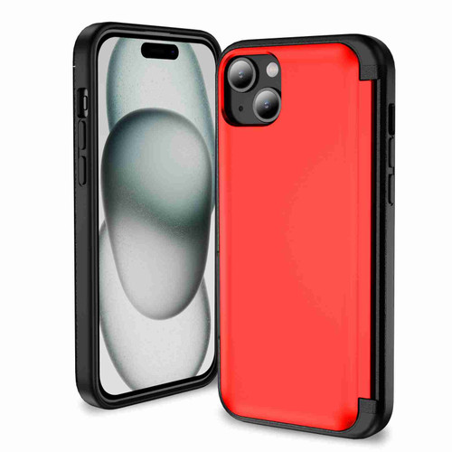 iPhone 14 Plus 3 in 1 Flip Holder Phone Case - Red