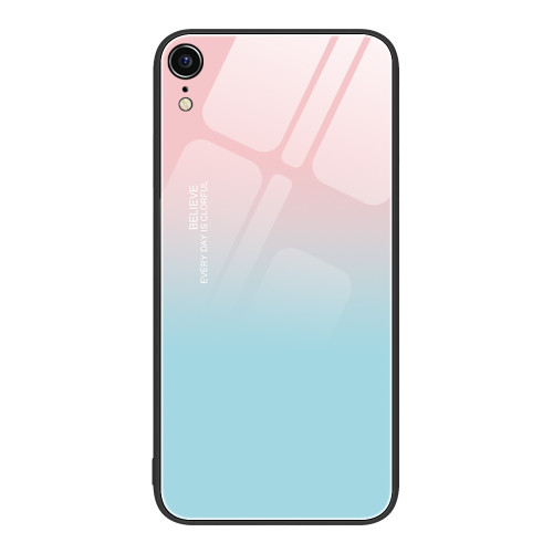 iPhone XR Colorful Painted Glass Phone Case - Blue Sky