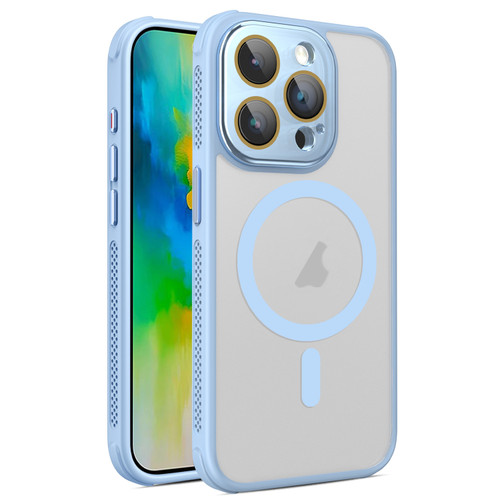 iPhone 16 Pro Max Side Cooling Skin Feel Frosted MagSafe Magnetic Phone Case - Sky Blue