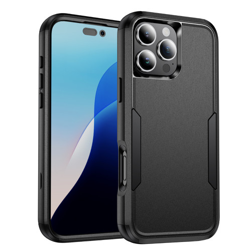 iPhone 16 Pro Commuter Shockproof TPU + PC Phone Case - Black