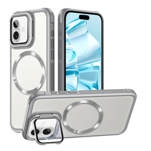 iPhone 16 Plus CD-grain Magsafe Acrylic Hybrid TPU Phone Case - White