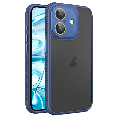 iPhone 16 Side Cooling Skin Feel Frosted Phone Case - Blue