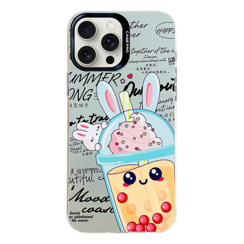 iPhone 16 Pro Electroplated Silver Series PC Protective Phone Case - Yellow Milk Tea