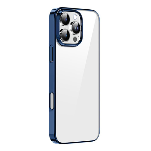 iPhone 16 Pro Mutural Jiantou Series Electroplating Hybrid PC Phone Case - Dark Blue
