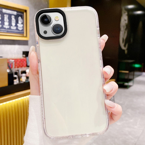 iPhone 15 Kingsteel Wolf Color Point Transparent Phone Case - White
