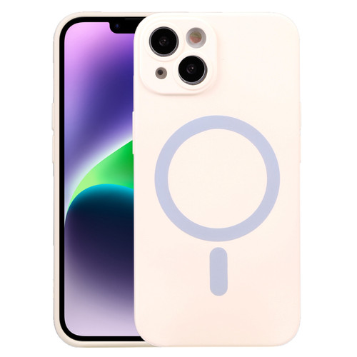 iPhone 15 Liquid Silicone Magsafe Phone Case - White