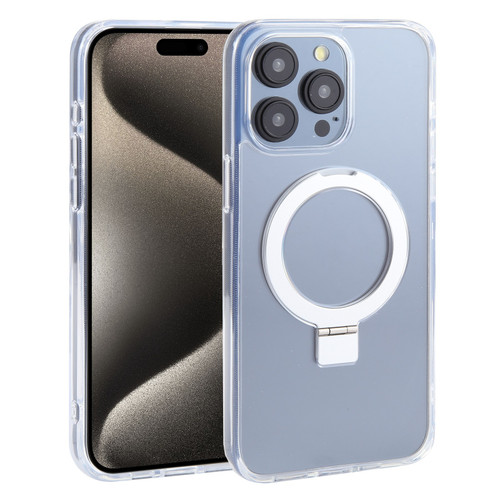 iPhone 15 Pro Max DFANS DESIGN Frosted Magsafe Magnetic Holder Phone Case - Transparent