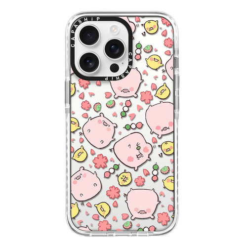 iPhone 15 Pro Max Simple Illustration Pattern Full Coverage Phone Case - Candied Haws Pig