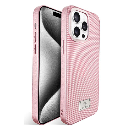 iPhone 15 Pro Ice Silk Mesh Breathable Cooling Phone Case - Pink