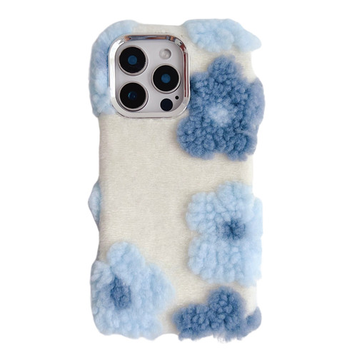 iPhone 15 Pro Jacquard Plush TPU Phone Case - Blue