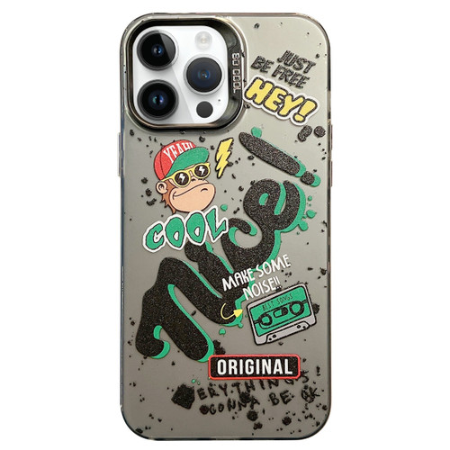 iPhone 14 Pro Max English Characters PC Phone Case - Monkey