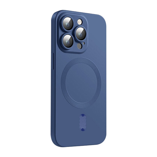 iPhone 14 Pro Max ENKAY MagSafe Matte TPU Phone Case with Lens Film - Dark Blue