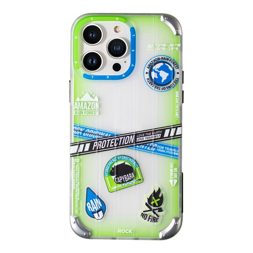 iPhone 14 Pro Max ROCK InShare Travel Series PC+TPU Phone Case - Tropical Rainforest