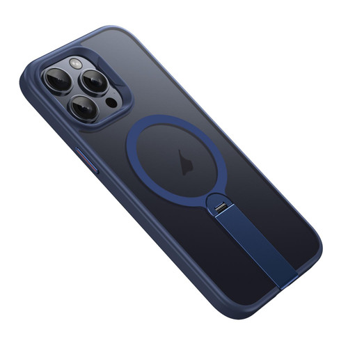 iPhone 14 Pro Max Rotating Bar Holder Magnetic MagSafe Phone Case - Blue