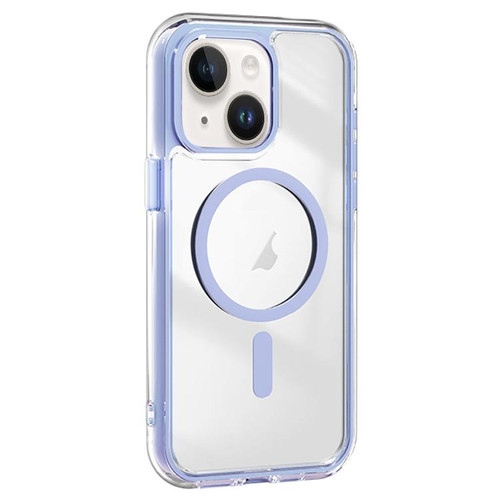 iPhone 14 Plus Acrylic Hybrid TPU Airbag Shockproof MagSafe Phone Case - Light Purple