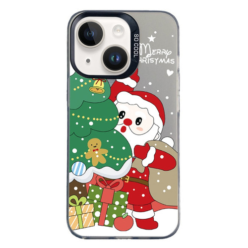 iPhone 14 Plus Christmas Series PC Full Coverage Pattern Phone Case - CK058 Black