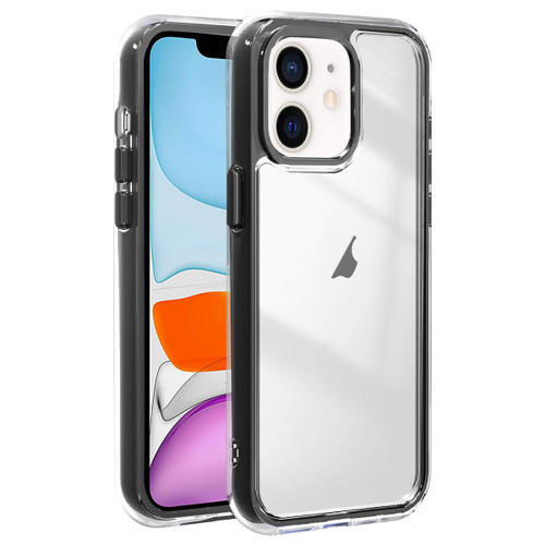 iPhone 11 Acrylic Hybrid TPU 3-in-1 Airbag Shockproof Phone Case - Black