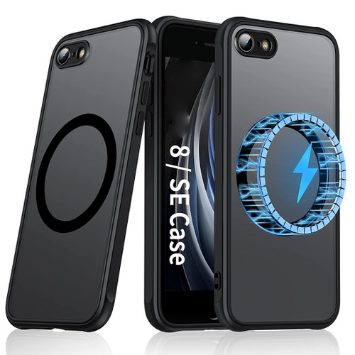 iPhone SE 2022 / SE / 8 / 7 MagSafe Magnetic Phone Case - Black