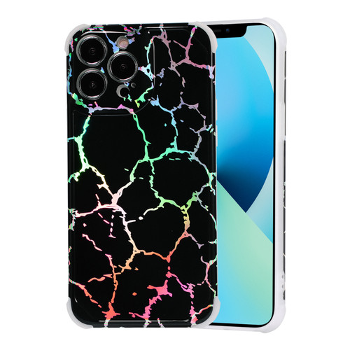 iPhone 13 Pro Max Laser Marble TPU Phone Case - Black