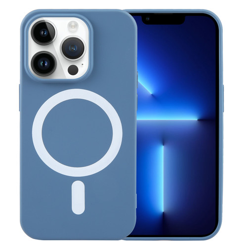 iPhone 13 Pro Max MagSafe Liquid Silicone Phone Case - Blue