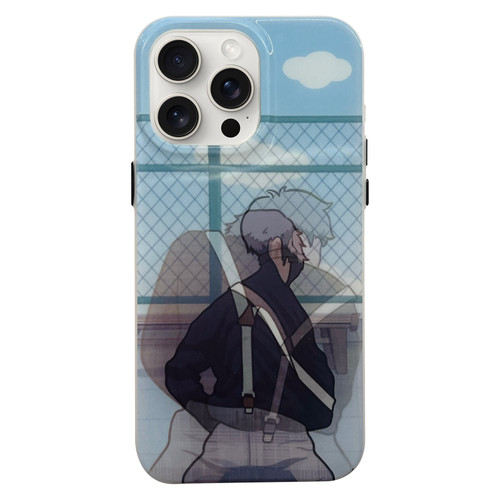 iPhone 13 Pro Max Cartoon 3D Changing Painting Phone Case - Blue