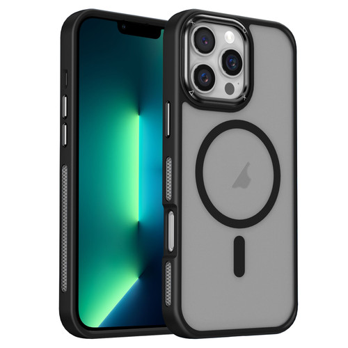 iPhone 13 Pro Max Breathable Skin Feel Frosted MagSafe Magnetic Phone Case - Black